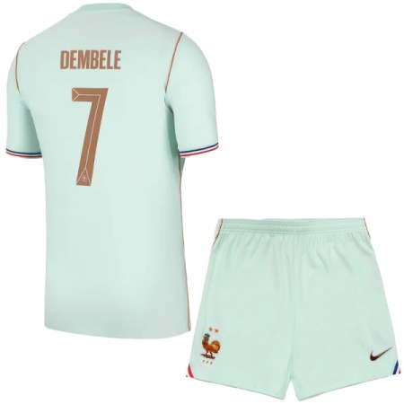 Camisolas França O. Dembele 7 Criança 2º Equipamento Alternativa World Cup 2026 Manga Curta