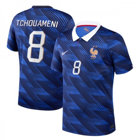 Camisolas França Tchouameni 8 1º Equipamento Principal World Cup 2026 Manga Curta