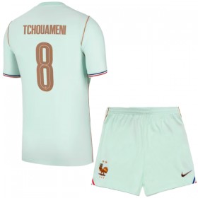 Camisolas França Tchouameni 8 Criança 2º Equipamento Alternativa World Cup 2026 Manga Curta