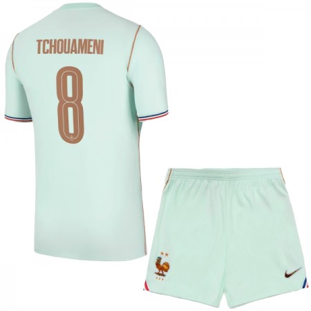 Camisolas França Tchouameni 8 Criança 2º Equipamento Alternativa World Cup 2026 Manga Curta