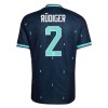 Camisolas Alemanha Rudiger 2 2º Equipamento Alternativa World Cup 2026 Manga Curta