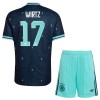 Camisolas Alemanha Wirtz 17 Criança 2º Equipamento Alternativa World Cup 2026 Manga Curta