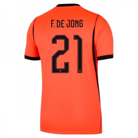 Camisolas Holanda Frenkie de Jong 21 1º Equipamento Principal World Cup 2026 Manga Curta