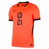 Camisolas Holanda Frenkie de Jong 21 1º Equipamento Principal World Cup 2026 Manga Curta