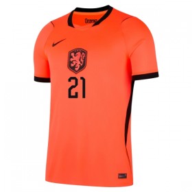 Camisolas Holanda Frenkie de Jong 21 1º Equipamento Principal World Cup 2026 Manga Curta