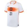 Camisolas Holanda Frenkie de Jong 21 2º Equipamento Alternativa World Cup 2026 Manga Curta