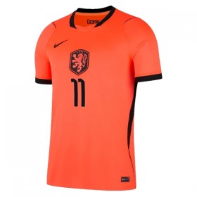 Camisolas Holanda Gakpo 11 Criança 1º Equipamento Principal World Cup 2026 Manga Curta