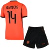 Camisolas Holanda Reijnders 14 Criança 1º Equipamento Principal World Cup 2026 Manga Curta