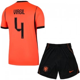 Camisolas Holanda Virgil 4 Criança 1º Equipamento Principal World Cup 2026 Manga Curta