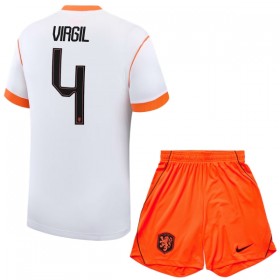 Camisolas Holanda Virgil 4 Criança 2º Equipamento Alternativa World Cup 2026 Manga Curta