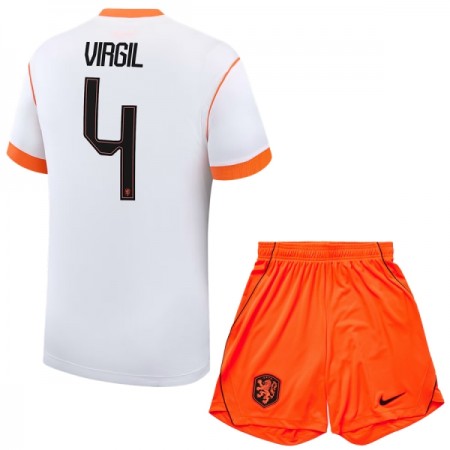Camisolas Holanda Virgil 4 Criança 2º Equipamento Alternativa World Cup 2026 Manga Curta