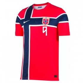 Camisolas Noruega Haaland 9 Criança 1º Equipamento Principal World Cup 2026 Manga Curta