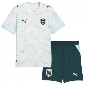 Camisolas Áustria Criança 2º Equipamento Alternativa World Cup 2026 Manga Curta