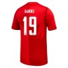 Camisolas Canadá Davies 19 1º Equipamento Principal World Cup 2026 Manga Curta Camisolas Canadá Davies 19 1º Equipamento Principal World Cup 2026 Manga Curta