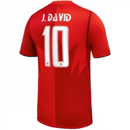 Camisolas Canadá J. David 10 1º Equipamento Principal World Cup 2026 Manga Curta Camisolas Canadá J. David 10 1º Equipamento Principal World Cup 2026 Manga Curta
