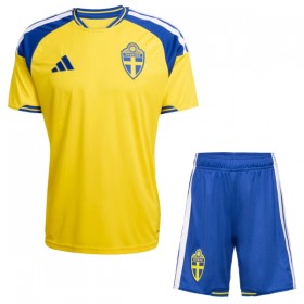 Camisolas Suécia Criança 1º Equipamento Principal World Cup 2026 Manga Curta