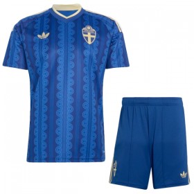 Camisolas Suécia Criança 2º Equipamento Alternativa World Cup 2026 Manga Curta