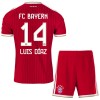 Camisolas FC Bayern de Munique Luis Diaz 14 Criança 1º Equipamento Principal 2026-27 Manga Curta Camisolas FC Bayern de Munique Luis Diaz 14 Criança 1º Equipamento Principal 2026-27 Manga Curta