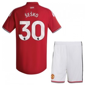 Camisolas Manchester United Sesko 30 Criança 1º Equipamento Principal 2026-27 Manga Curta