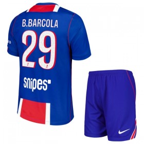Camisolas Paris Saint-Germain Bradley Barcola 29 Criança 1º Equipamento Principal 2026-27 Manga Curta
