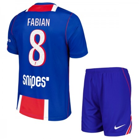 Camisolas Paris Saint-Germain Fabian 8 Criança 1º Equipamento Principal 2026-27 Manga Curta Camisolas Paris Saint-Germain Fabian 8 Criança 1º Equipamento Principal 2026-27 Manga Curta