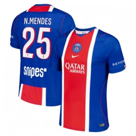 Camisolas Paris Saint-Germain Nuno Mendes 25 1º Equipamento Principal 2026-27 Manga Curta