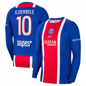 Camisolas Paris Saint-Germain O. Dembele 10 1º Equipamento Principal 2026-27 Manga Comprida