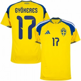 Camisolas Suécia Gyokeres 17 1º Equipamento Principal World Cup 2026 Manga Curta