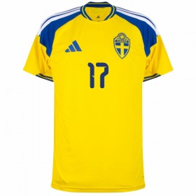 Camisolas Suécia Gyokeres 17 1º Equipamento Principal World Cup 2026 Manga Curta