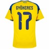 Camisolas Suécia Gyokeres 17 1º Equipamento Principal World Cup 2026 Manga Curta
