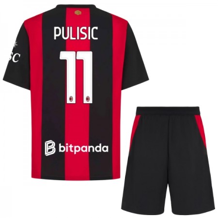 Camisolas AC Milan Pulisic 11 Criança 1º Equipamento Principal 2026-27 Manga Curta Camisolas AC Milan Pulisic 11 Criança 1º Equipamento Principal 2026-27 Manga Curta