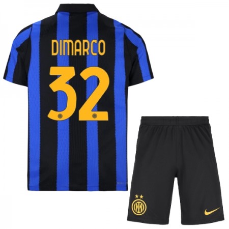 Camisolas Inter Milan Dimarco 32 Criança 1º Equipamento Principal 2026-27 Manga Curta Camisolas Inter Milan Dimarco 32 Criança 1º Equipamento Principal 2026-27 Manga Curta