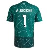 Camisolas Liverpool A. Becker 1 Guarda Redes 1º Equipamento Principal Verde 2026-27 Manga Curta Camisolas Liverpool A. Becker 1 Guarda Redes 1º Equipamento Principal Verde 2026-27 Manga Curta