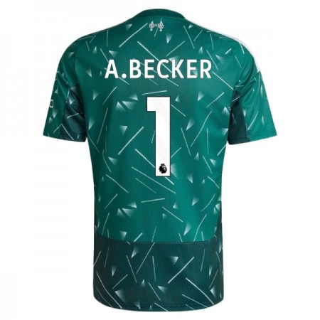 Camisolas Liverpool A. Becker 1 Guarda Redes 1º Equipamento Principal Verde 2026-27 Manga Curta Camisolas Liverpool A. Becker 1 Guarda Redes 1º Equipamento Principal Verde 2026-27 Manga Curta
