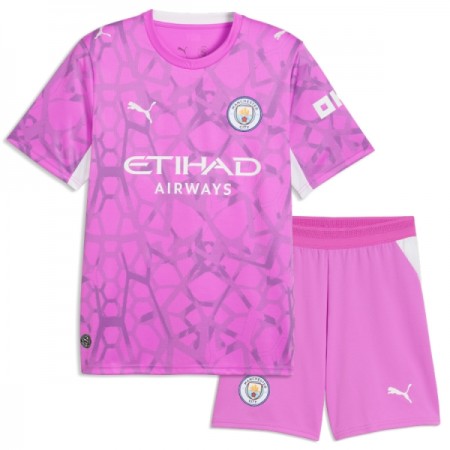 Camisolas Manchester City Guarda Redes Criança 2º Equipamento Alternativa Rosa 2026-27 Manga Curta