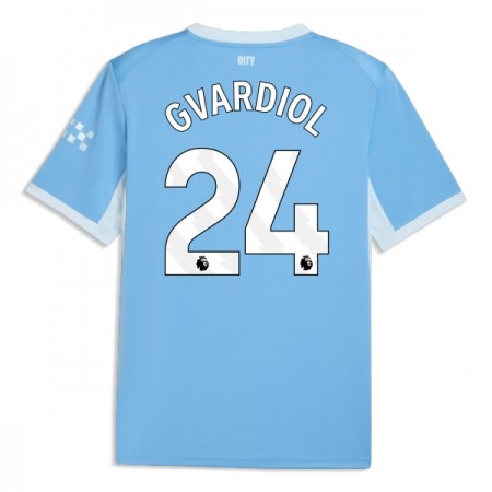 Camisolas Manchester City Gvardiol 24 1º Equipamento Principal 2026-27 Manga Curta
