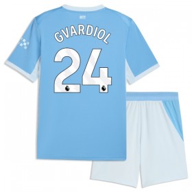 Camisolas Manchester City Gvardiol 24 Criança 1º Equipamento Principal 2026-27 Manga Curta
