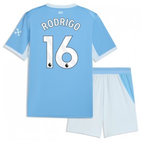 Camisolas Manchester City Rodrigo 16 Criança 1º Equipamento Principal 2026-27 Manga Curta