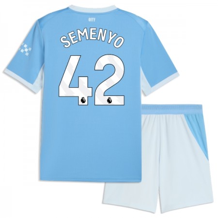 Camisolas Manchester City Semenyo 42 Criança 1º Equipamento Principal 2026-27 Manga Curta