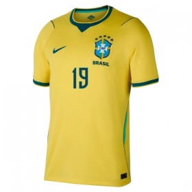 Camisolas Brasil Endrick 19 1º Equipamento Principal World Cup 2026 Manga Curta