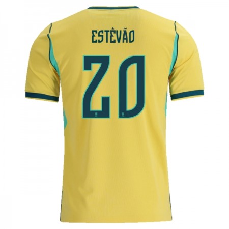 Camisolas Brasil Estevao 20 1º Equipamento Principal World Cup 2026 Manga Curta Camisolas Brasil Estevao 20 1º Equipamento Principal World Cup 2026 Manga Curta