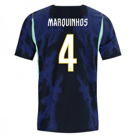 Camisolas Brasil Marquinhos 4 2º Equipamento Alternativa World Cup 2026 Manga Curta Camisolas Brasil Marquinhos 4 2º Equipamento Alternativa World Cup 2026 Manga Curta