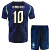Camisolas Brasil Ronaldinho 10 Criança 2º Equipamento Alternativa World Cup 2026 Manga Curta Camisolas Brasil Ronaldinho 10 Criança 2º Equipamento Alternativa World Cup 2026 Manga Curta