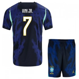 Camisolas Brasil Vini JR. 7 Criança 2º Equipamento Alternativa World Cup 2026 Manga Curta