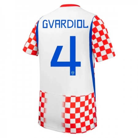 Camisolas Croácia Gvardiol 4 1º Equipamento Principal World Cup 2026 Manga Curta Camisolas Croácia Gvardiol 4 1º Equipamento Principal World Cup 2026 Manga Curta