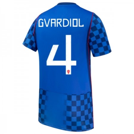 Camisolas Croácia Gvardiol 4 2º Equipamento Alternativa World Cup 2026 Manga Curta Camisolas Croácia Gvardiol 4 2º Equipamento Alternativa World Cup 2026 Manga Curta