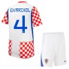 Camisolas Croácia Gvardiol 4 Criança 1º Equipamento Principal World Cup 2026 Manga Curta Camisolas Croácia Gvardiol 4 Criança 1º Equipamento Principal World Cup 2026 Manga Curta