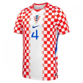 Camisolas Croácia Gvardiol 4 Criança 1º Equipamento Principal World Cup 2026 Manga Curta