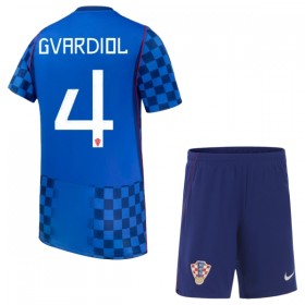 Camisolas Croácia Gvardiol 4 Criança 2º Equipamento Alternativa World Cup 2026 Manga Curta