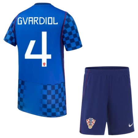 Camisolas Croácia Gvardiol 4 Criança 2º Equipamento Alternativa World Cup 2026 Manga Curta Camisolas Croácia Gvardiol 4 Criança 2º Equipamento Alternativa World Cup 2026 Manga Curta